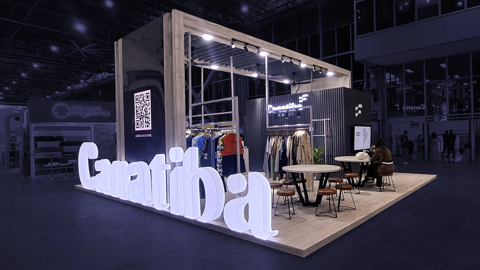 Textile trade show booth design for CANATIBA at Colombiatex 2026 by Diper Exhibitions