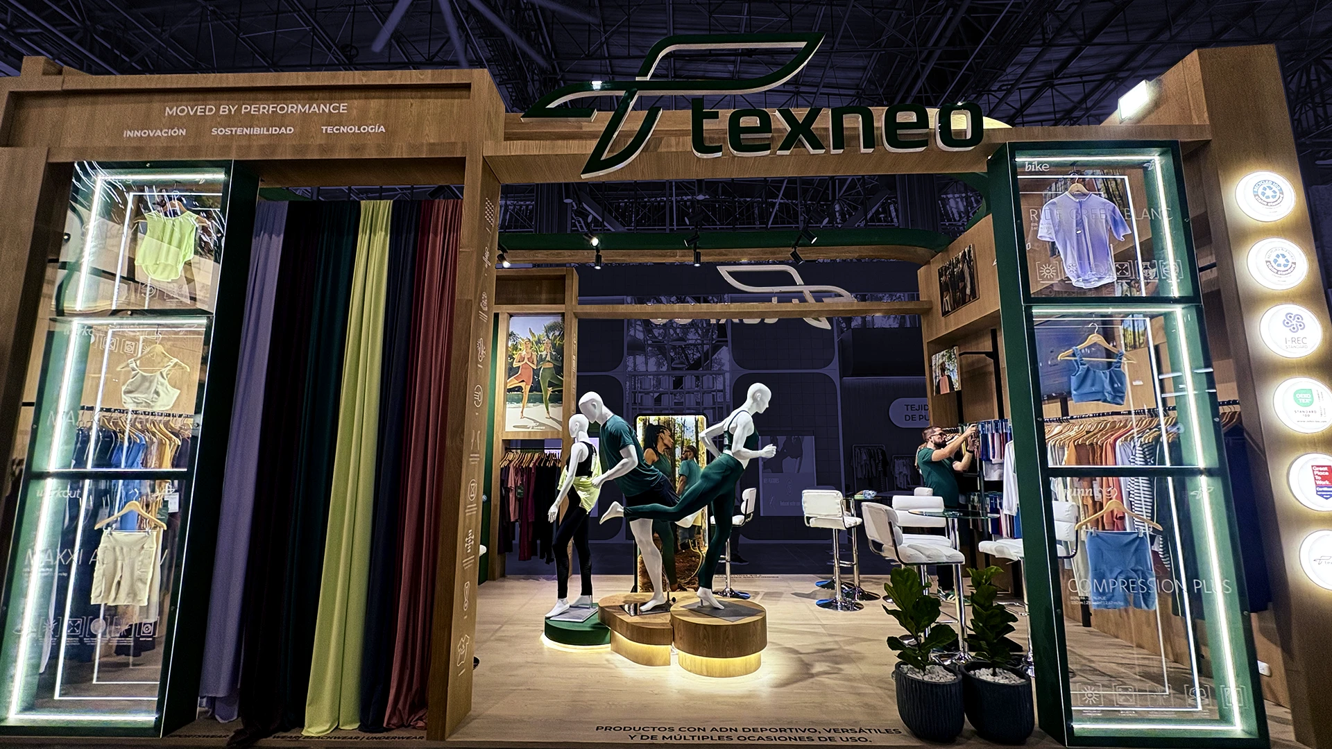 Textile trade show booth design for Texneo at Colombiatex 2026 by Diper Exhibitions